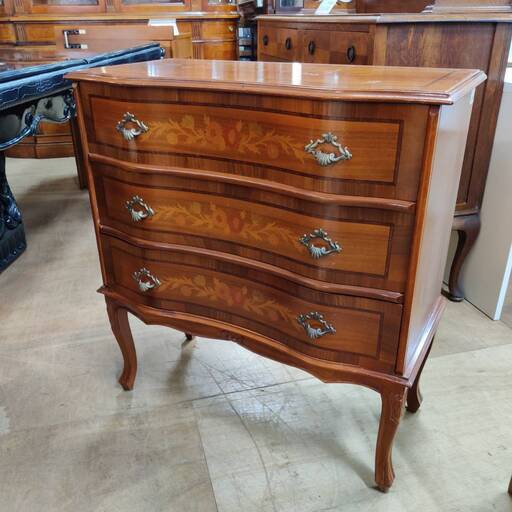 愛品倶楽部柏店】猫脚 3段チェスト アンティーク調 木象嵌 (愛品倶楽部  