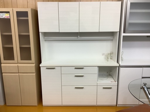 【リサイクルサービス八光】幅119.8cm　マルミツ　エナメルホワイト　キッチンカウンター リサイクルサービス八光】幅119.8cm マルミツ エナメルホワイト