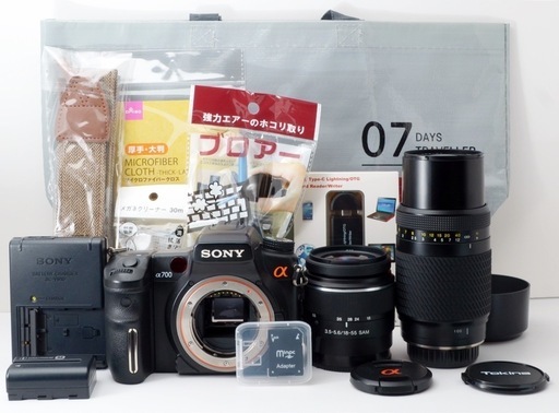 ☆SONY α700☆カッコイイ外観○転送OK○人気ミドル機○Wズーム  