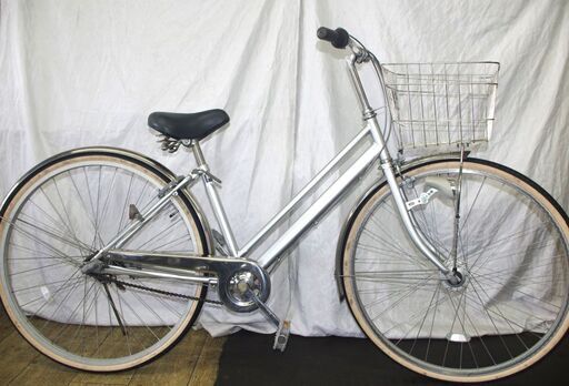 【27インチ】内装3段ギア付き シティサイクル シルバー 前カゴ付き 27インチ】内装3段ギア付き シティサイクル シルバー 前カゴ付き 楽天