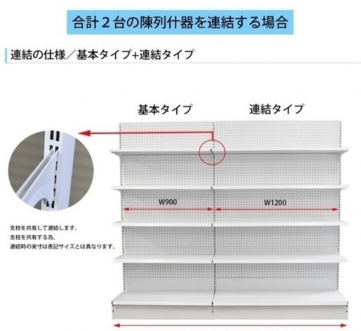 値下げ?両面2連結【SET】W90商品陳列棚 コンビニ 店舗什器 値下げ?両面2連結【SET】W90商品陳列棚 コンビニ 店舗什器
