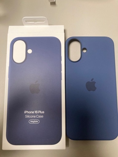 新品未開封 iPhone 16 Plus Silicone Case (デニム) iphone16 plus 純正ケース デニム - 激しい