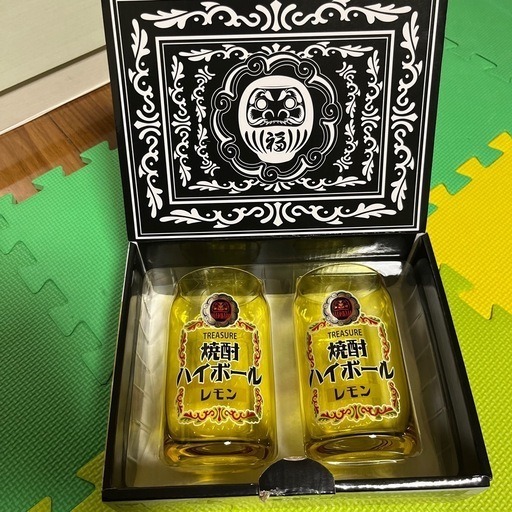 焼酎ハイボール缶型グラス2個