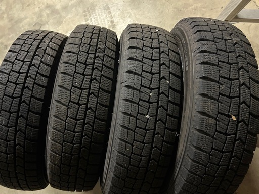 スタッドレス アルミ 4本セット 155/65/14 バリ山 ほぼ新品 155⁄65⁄14 
