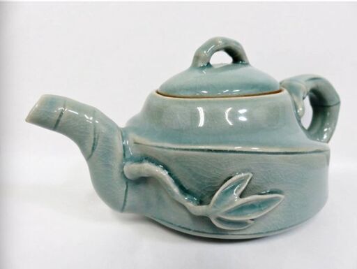 【美品】暁泉窯　高麗青磁　急須　茶器　陶器　暁泉焼　茶道具