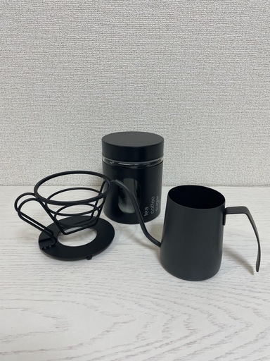 ドリップ　コーヒーセット　黒　ブラック　コーヒードリッパー　ポッド　　キャニスター