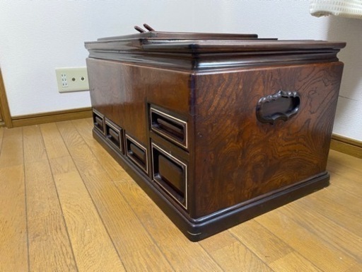 長火鉢 関西火鉢 囲炉裏 木製 引き出し収納付 五徳付 灰付 天板付 古道具 長火鉢 長火鉢 関西火鉢 囲炉裏 木製 引き出し収納付 五徳付 灰付 天