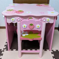 マザーガーデン　可愛い　机と椅子　テーブルチェア　いちご マザーガーデン可愛い机と椅子テーブルチェアいちご