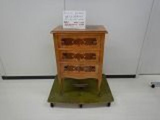 3段アンティーク猫脚チェスト(R610-37) イタリア製 猫脚 象がん