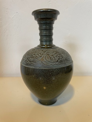 中国美術 堆朱 唐物 壺 彫刻 大型花器 花瓶 花入 時代物