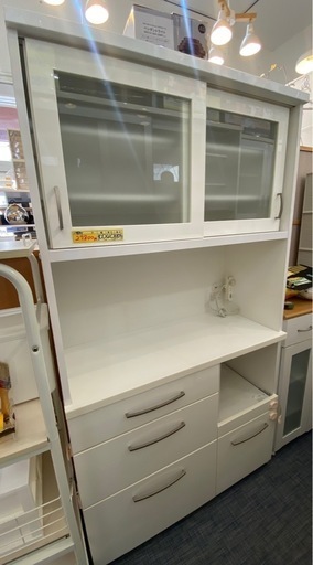 配達可【食器棚】クリーニング済み【管理番号11512】 (ストーリー) 宜  