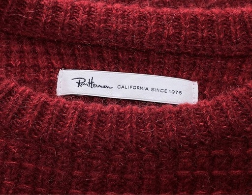 ロンハーマン カシミヤ100% クルーネック ニット ワッフルニット グレー M Ron Herman California Cashmere Waffle Knit News｜Ron Herman