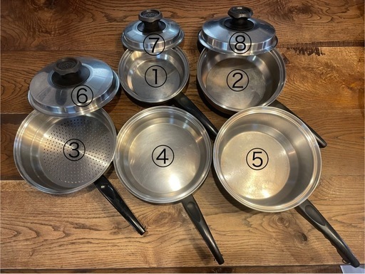 ステンレス片手鍋5点セット LUSTRE CRAFT