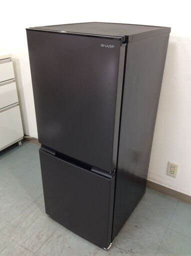 【美品】シャープ SHARP 冷蔵庫　SJ-D15H-H 152L 黒 SHARP (標準設置無料 設置Aエリアのみ) シャープ 152L 2ドア