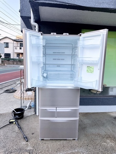 取引場所　南観音　K2206-642 TOSHIBA 冷凍冷蔵庫510L GR-G51FX(N) 2014年製【打痕、キズあり】 取引場所 南観音 K2206-642 TOSHIBA 冷凍冷蔵庫510L GR-G51FX(N) 2014