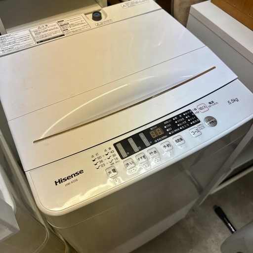 ☆ジモティー割あり☆ﾊｲｾﾝｽ/5.5kg洗濯機/2023/HG-2066