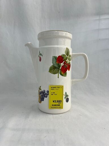 ウェッジウッド　FRUITSPRAYS　ポット　大　幅(W)160mm × 奥行(D)90mm × 高さ(H)210mm