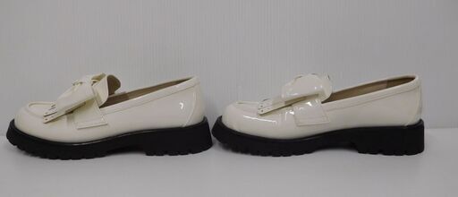 PINK HOUSE ピンクハウス エナメルリボンシューズ アイボリー size:4（L）