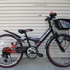 C988☆11000円☆整備済み 中古子供自転車 【22インチ 黒 ジュニア