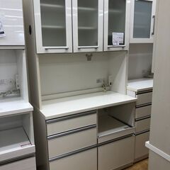 ☆ジモティ割あり☆ 食器棚 グレー H200×W120×D47.5 クリーニング済み