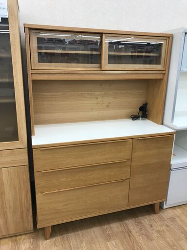 ☆ジモティ割あり☆ レンジボード ブラウン H200×D51×W120