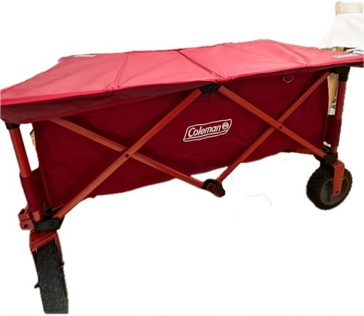 Coleman 赤 キャリーカートテーブルセット Coleman キャリーカート テーブルSET Coleman 赤 キャリーカート