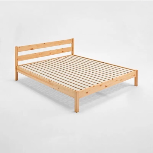 【クィーンベッド】 無印良品  クィーンベッド パイン材 木製ベッド