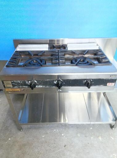 都市ガス ガスコンロ ガステーブル 業務用 13A タニコー厨房機器店舗用居酒屋レストランカスタム　3口コンロ卓上コンロ