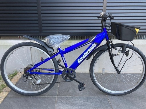 26インチ自転車】折りたたみ 6段変速 LEDオートライト付 リヤタイヤ