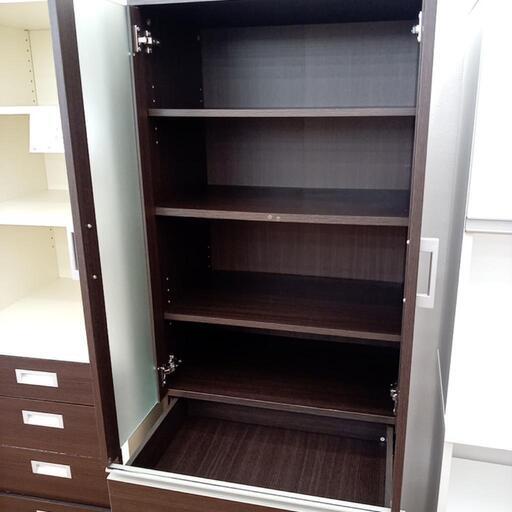 ジモティ来店特価!!　食器段　ダークブラウン　　J-0203 ジモティ来店特価!! 食器段 ダークブラウン J-0203