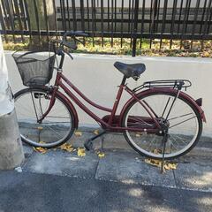 ★ジモティ割あり★  自転車 24インチ ワインレッド、ブラック クリーニング済み OJ3426 ☆ジモティ割あり☆ 自転車 24インチ ワインレッド、ブラック