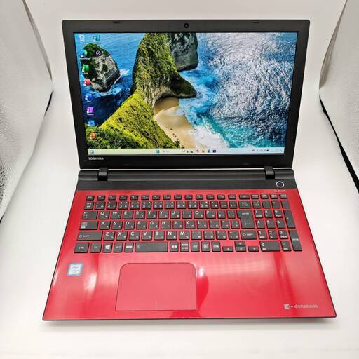 ブルーレイ搭載 レッド 赤 フルHD 美品☆ 15.6 東芝 ノートPC Dynabook
