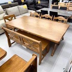 ☆ジモティ割あり☆ ダイニングテーブルセット 椅子4脚 ブラウン系