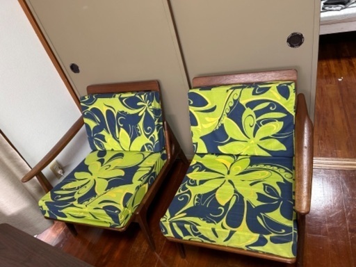 1970s ビンテージソファ2脚セット 一人用ソファ 二脚 昭和レトロ 昭和