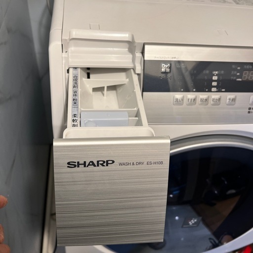 動作品シャープ(SHARP) ES-H10B-WR 2019年購入ドラム式洗濯乾燥機分解清掃済み 洗濯10k 乾燥6k 大容量(コンパク…  (ヒューガ) 八丁堀の生活家電《洗濯機》の中古あげます・譲ります｜ジモティーで不用品の処分