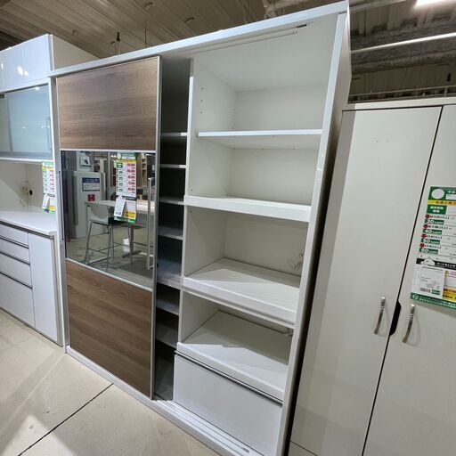食器棚(No:1238017) 食器棚 幅90 高さ180 モイス加工 国産 完成品
