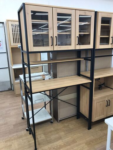 ティレモ＠ページ ☆ジモティ割あり☆ レンジボード ホワイト H185×D50×W89 クリーニング