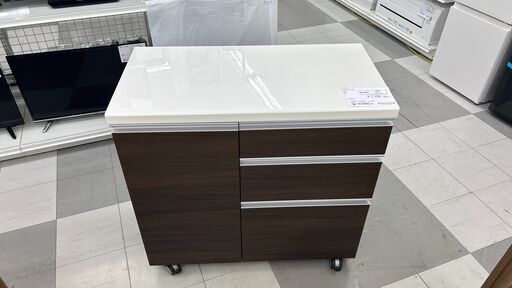 ★ジモティ割あり★  レンジ台 ブラウン H88×D47×W90 クリーニング済み TC2375