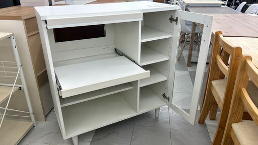☆ジモティ割あり☆ レンジ台 木目 H85×D45×W120 クリーニング済み OJ852