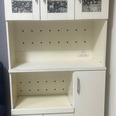 大きめ 食器棚 大量収納！！ホワイト 中古美品