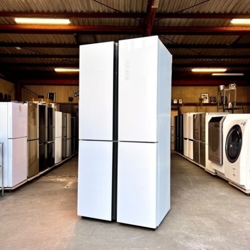 設置まで👏🏻 Haier 大きな冷蔵庫 468L✨ ガラストップ🪞 (ドルの家電  