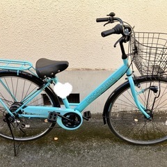 自転車 婦人車(ママチャリ) 中古 ブルー 3段変速 ノンタン 自転車 婦人車(ママチャリ) 中古 ブルー 3段変速 ノンタン
