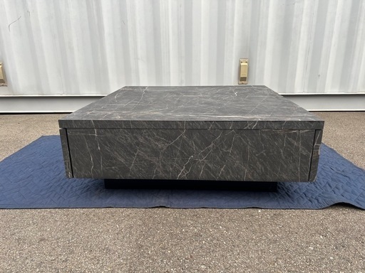 LOWYA センターテーブル ストーン調 幅90cm×90cm