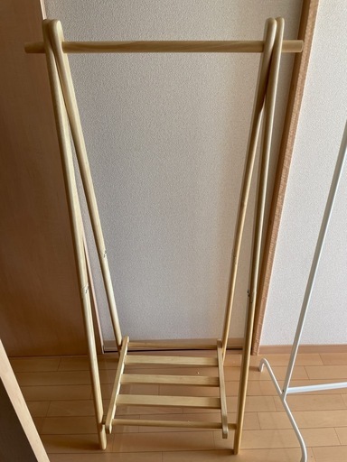 木製　ハンガーラック　コート掛け　洋服収納