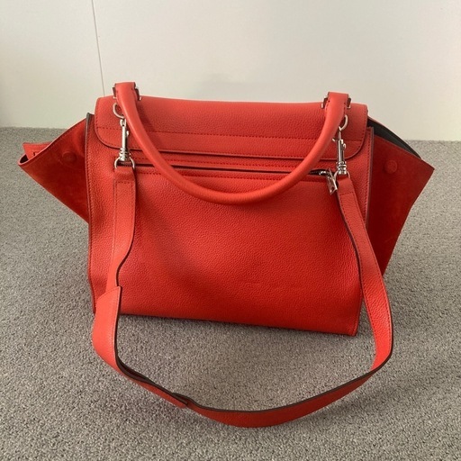 CÉLINE トラペーズ 2way ハンドバッグ ショルダーバッグ オレンジ CÉLINE トラペーズ 2way ハンドバッグ ショルダーバッグ オレンジ