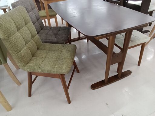 ☆ジモティ割あり☆ ダイニングセット ダークブラウン W135×D80×H70.8  