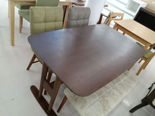 ☆ジモティ割あり☆ ダイニングセット ダークブラウン W135×D80×H70.8  