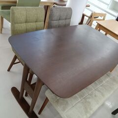 ☆ジモティ割あり☆ ダイニングセット ダークブラウン W135×D80×H70.8  