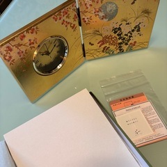 山中漆器　屏風時計　みやび 