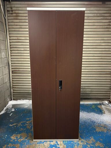 PLUS 両開き書庫 W700×D450×H1850mm キャビネット 鍵付き 北TK1 ③
